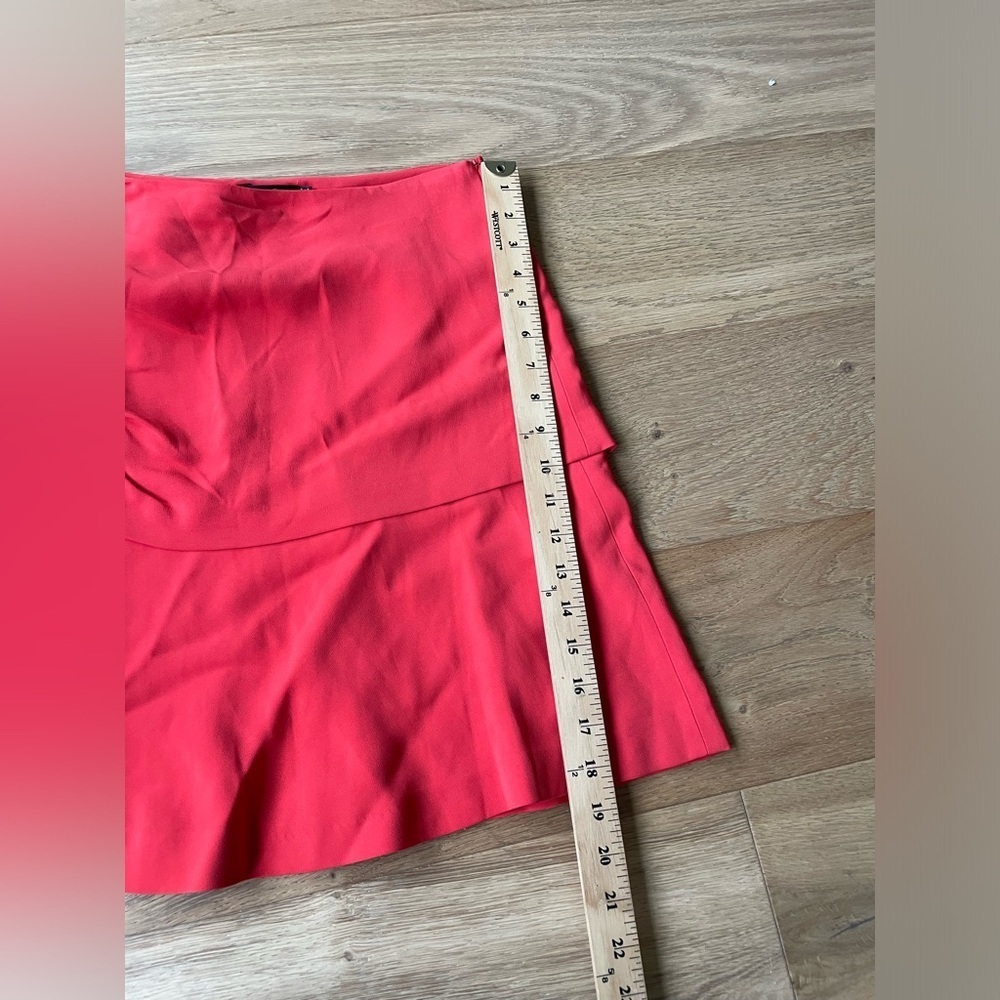 🆕Massimo Dutti Coral Flare Scrunch Skirt Sz 6 - Picture 4 of 8